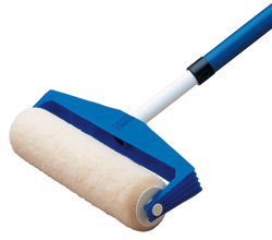 Blue Yoke Roller Frame with an Extension Pole and a 9 inch Roller