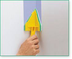 The Corner PadBRUSH is designed for painting both surfaces of an inside corner at the same time