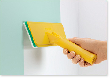 For fast, easy, interior or exterior painting. Handle has precise trim tabs for accurate edging and accepts most extension poles